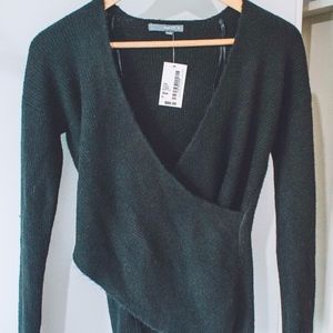 Black Wrap Sweater